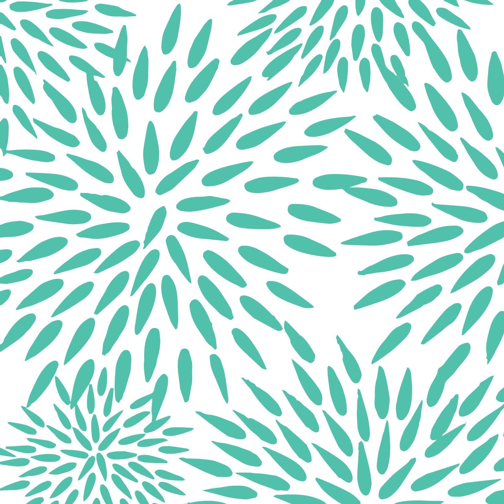 Mums The Word Peel and Stick Wallpaper in teal color - pattern number KK17014_Teal_KH306 - by Katie Kime in the collection