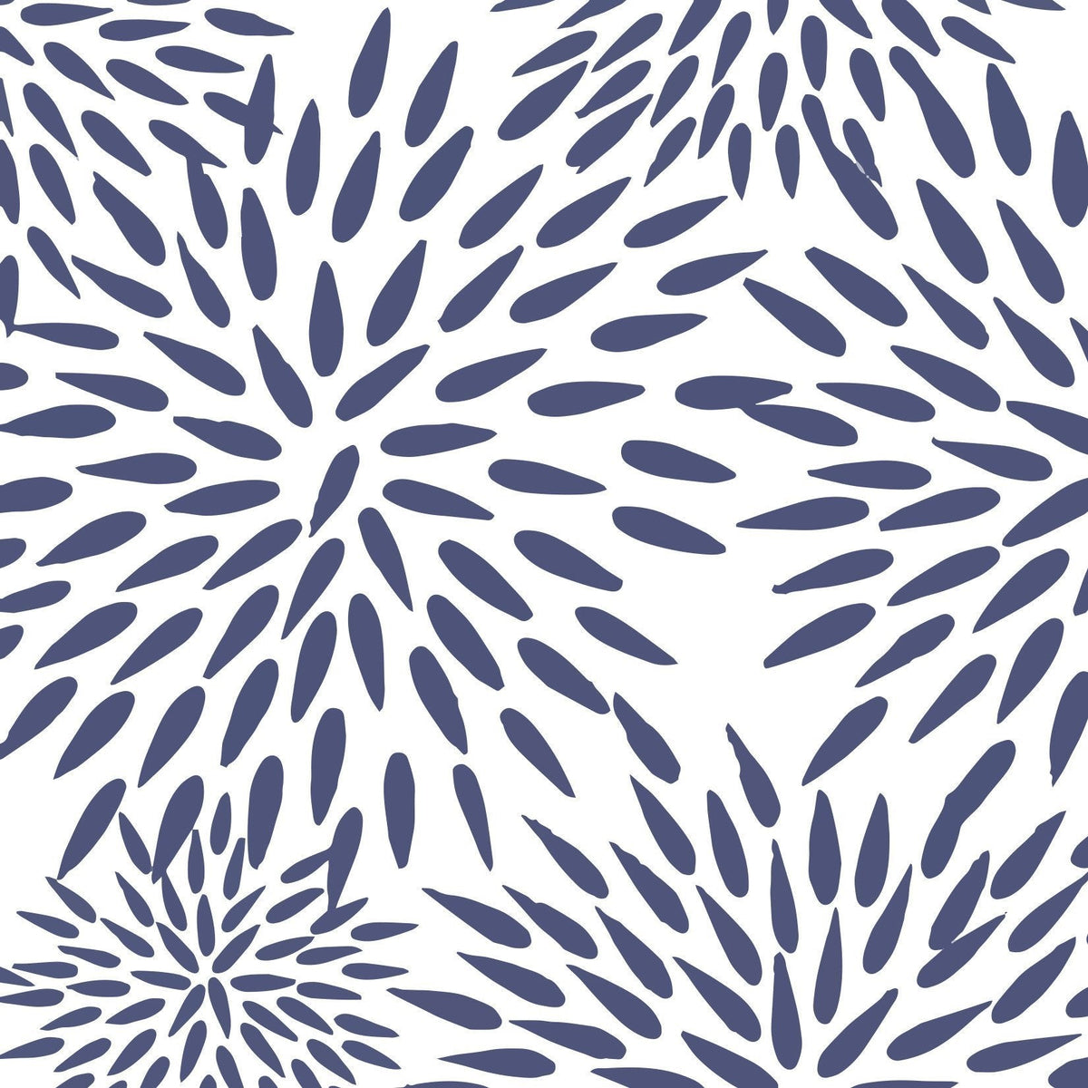 Mums The Word Peel and Stick Wallpaper in Navy color - pattern number KK17014_Navy_KH306 - by Katie Kime in the collection