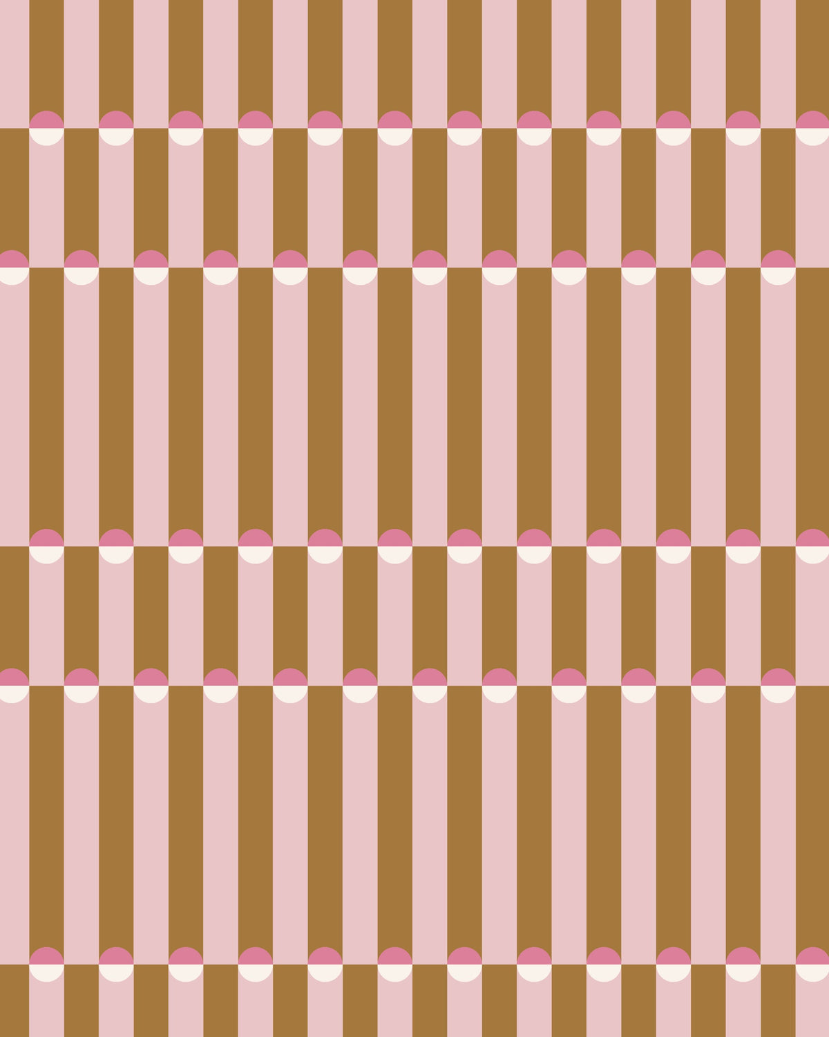 Palisades Peel and Stick Wallpaper in Brown color - pattern number KK855_Pink_Brown_KH306 - by Katie Kime in the collection