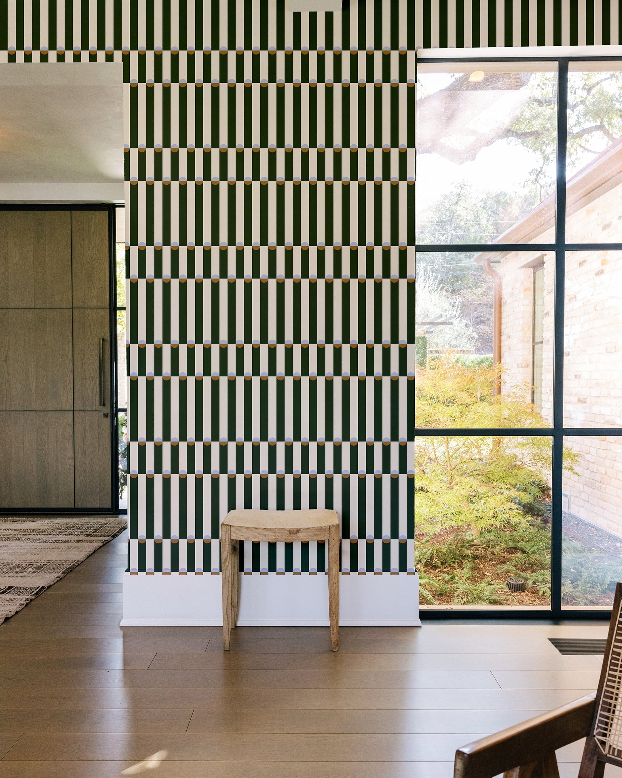 Palisades Peel and Stick Wallpaper in Hunter color - pattern number KK855_Hunter_KH306 - by Katie Kime in the collection