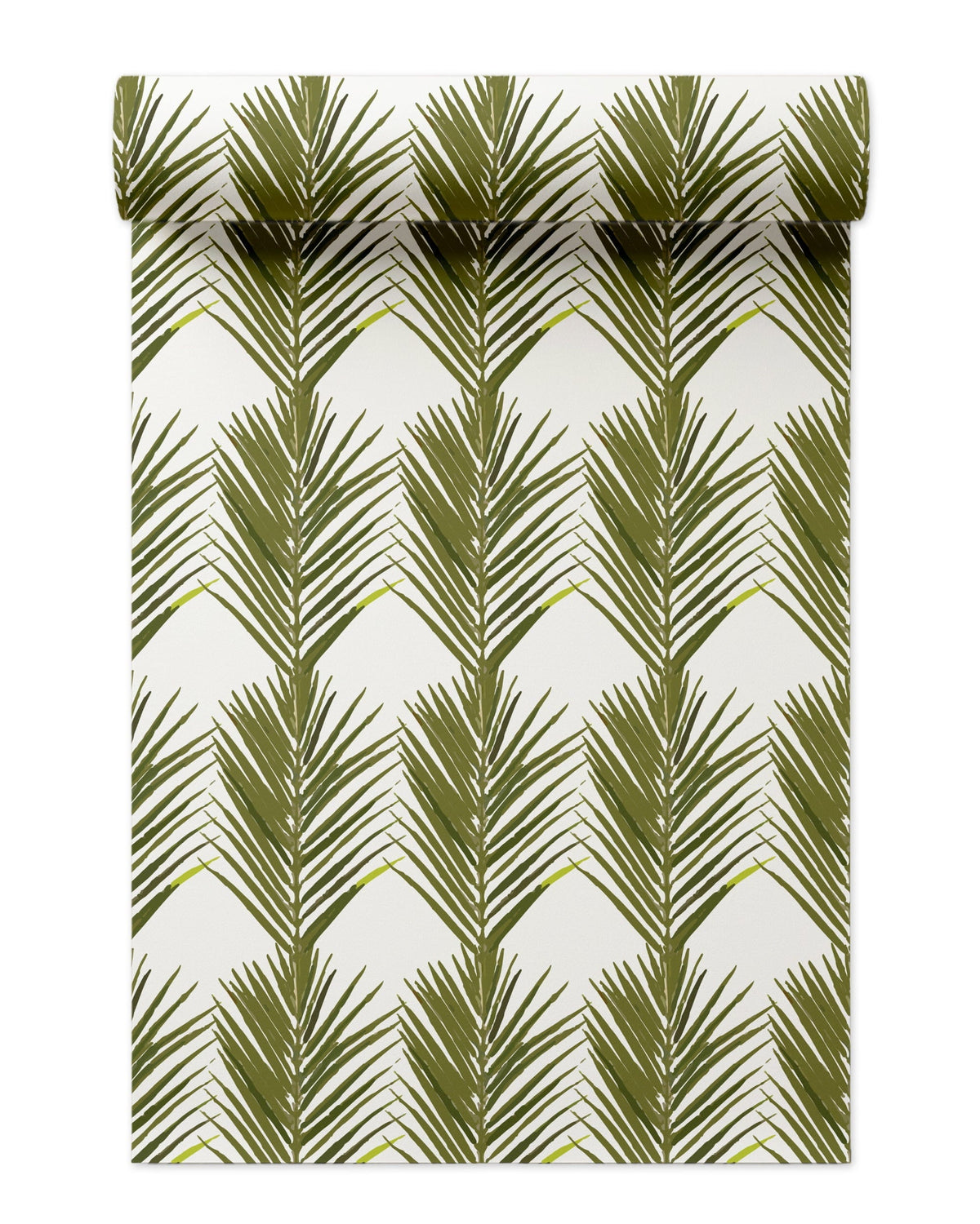 Palms Wallpaper in White color - pattern number KK17016_White_KH300 - by Katie Kime in the collection