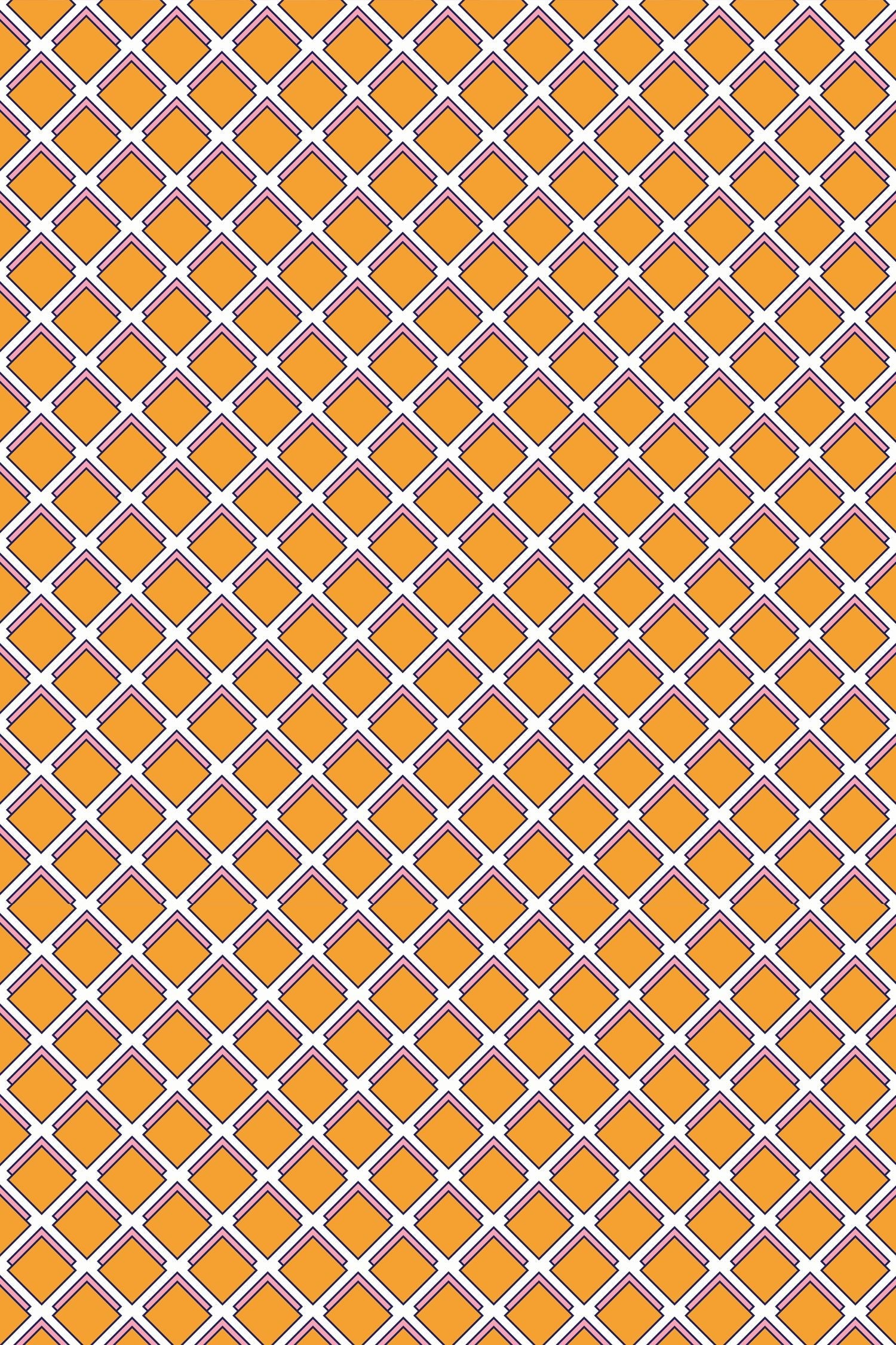 Parker Wallpaper in Orange color - pattern number KK17106_Orange_KH300 - by Katie Kime in the collection