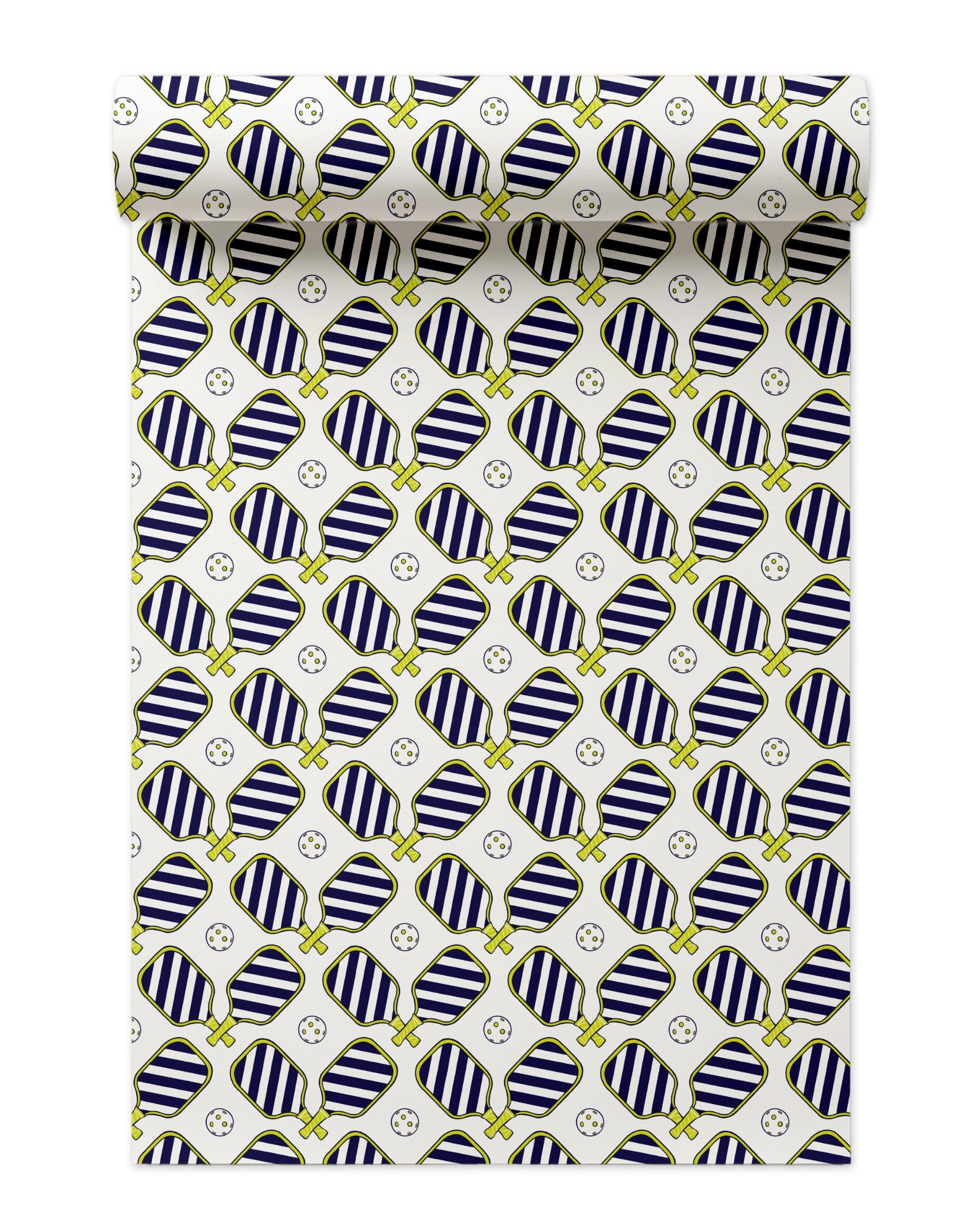 Pickleball Wallpaper in Navy color - pattern number KK750_Navy_KH300 - by Katie Kime in the collection