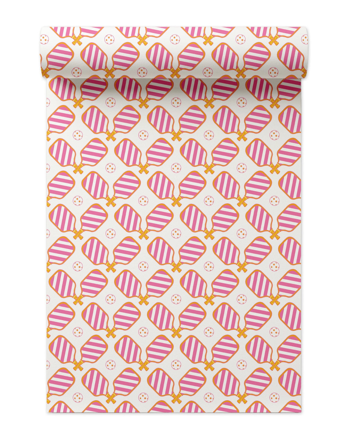 Pickleball Wallpaper in Pink color - pattern number KK750_Pink_KH300 - by Katie Kime in the collection