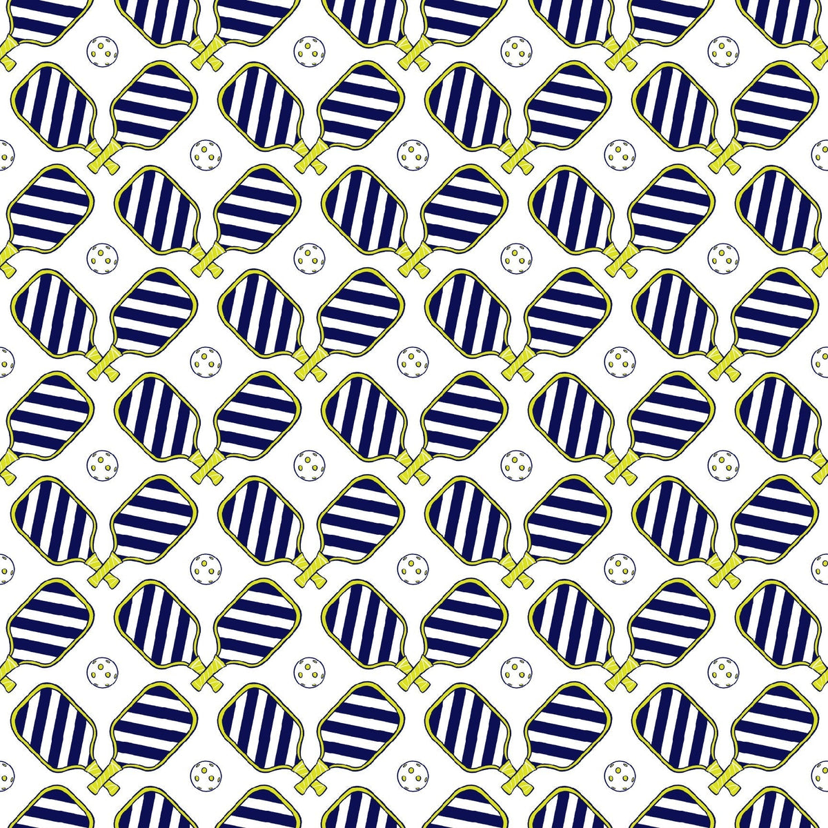 Pickleball Wallpaper in Navy color - pattern number KK750_Navy_KH300 - by Katie Kime in the collection