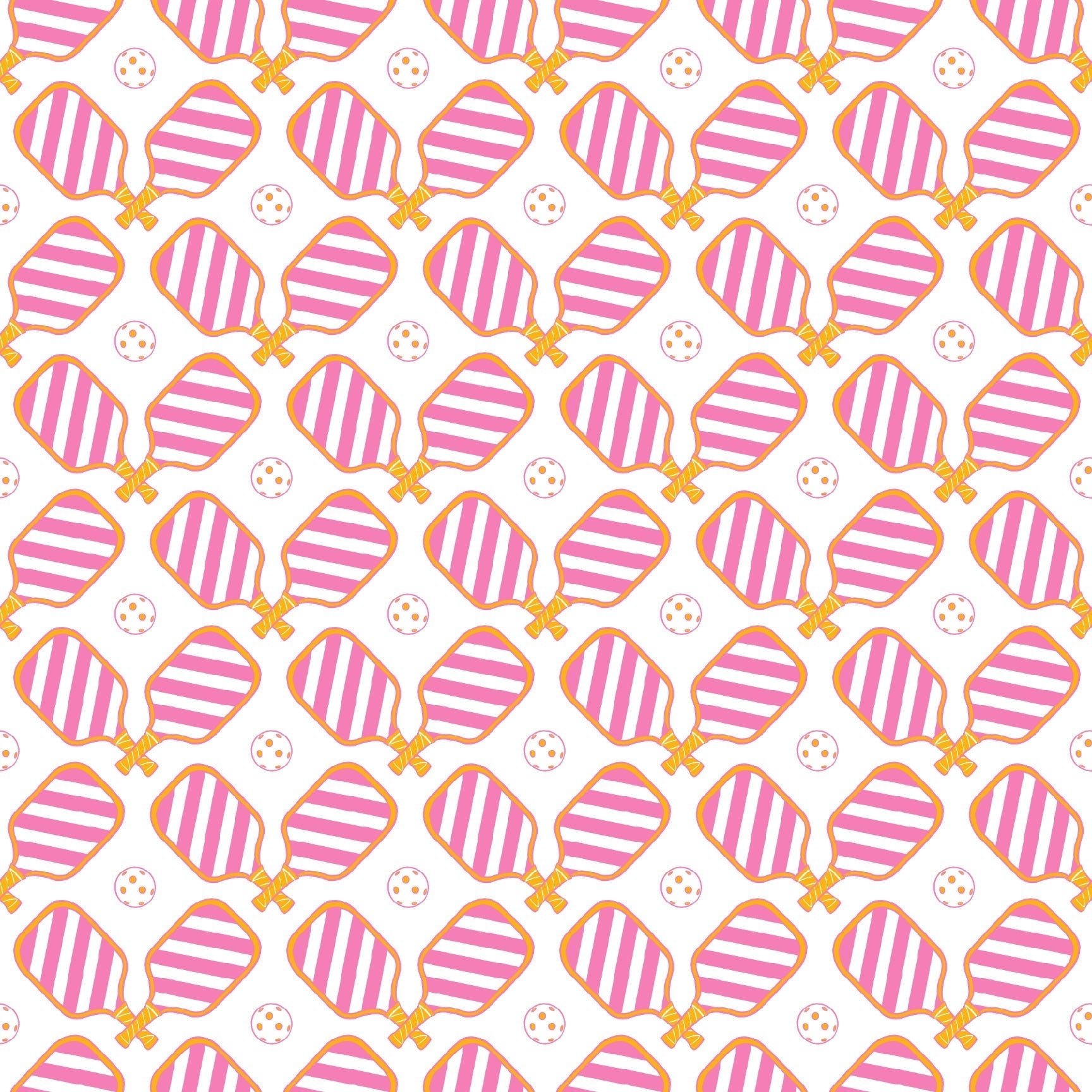 Pickleball Wallpaper in Pink color - pattern number KK750_Pink_KH300 - by Katie Kime in the collection