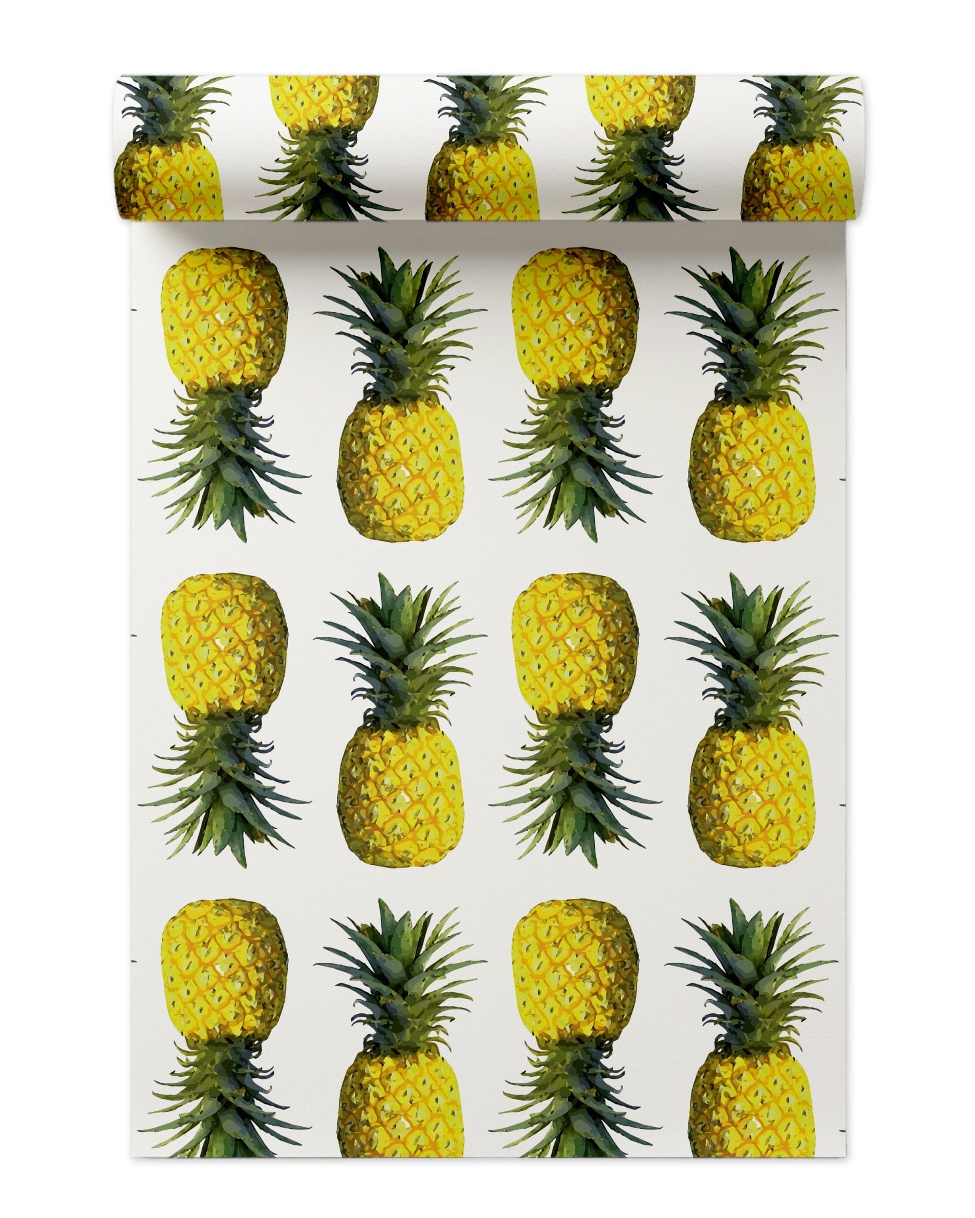 Pineapples Wallpaper in yellow color - pattern number KK17017_KH300 - by Katie Kime in the collection