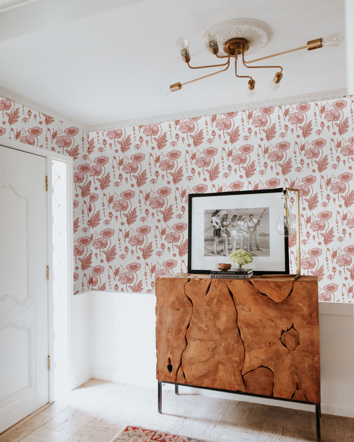 Poppy Wallpaper in Pink color - pattern number KK731_Pink_KH300 - by Katie Kime in the collection