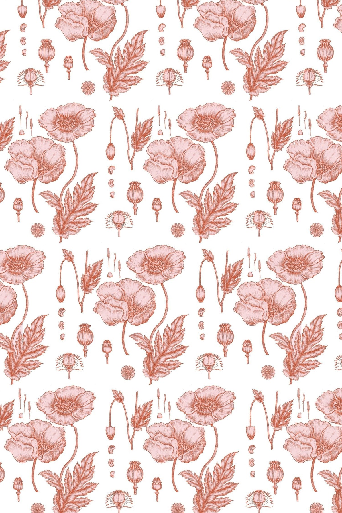 Poppy Wallpaper in Pink color - pattern number KK731_Pink_KH300 - by Katie Kime in the collection