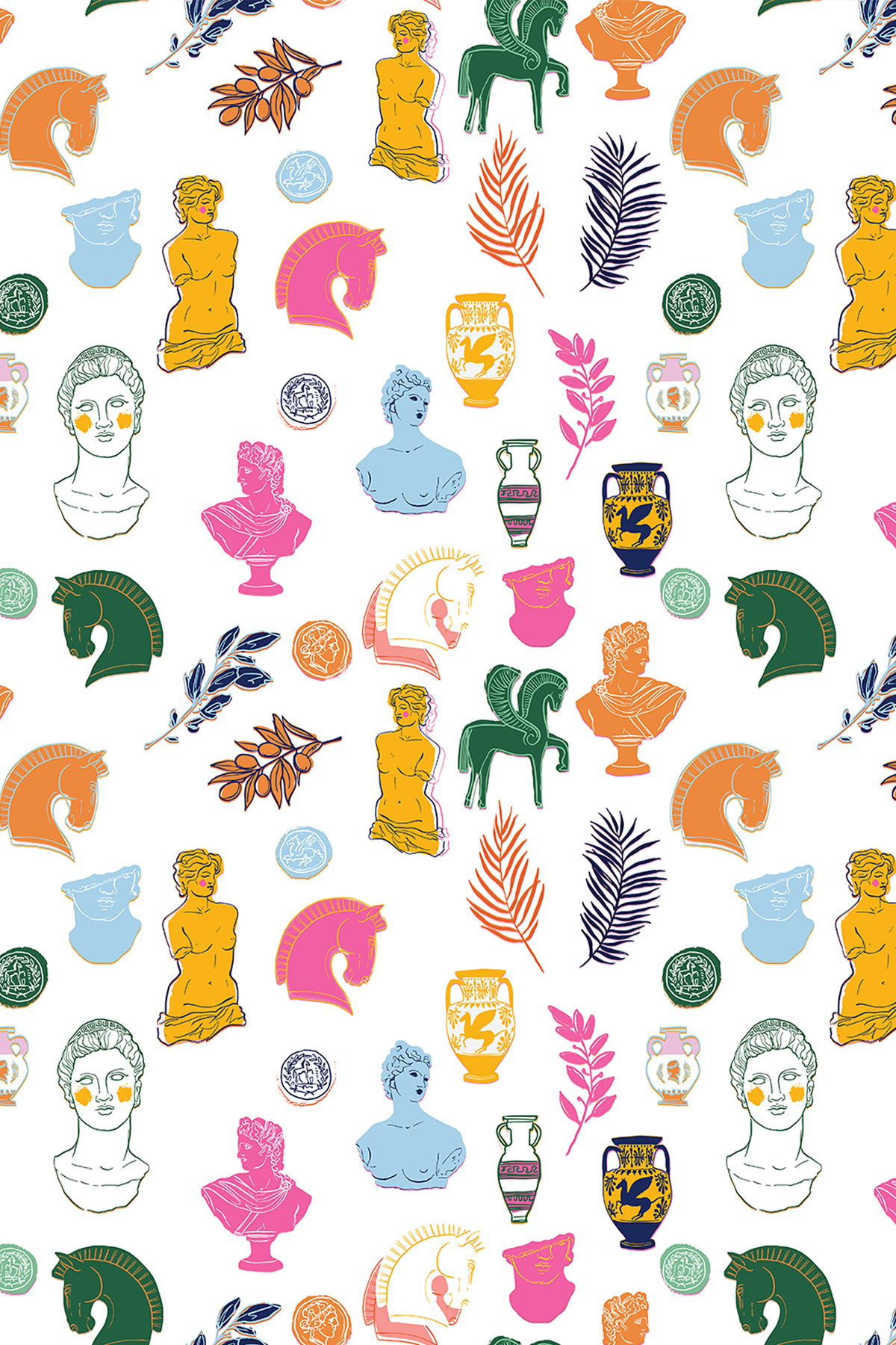 Romanesque Peel and Stick Wallpaper in Multi color - pattern number KK777_Multi_KH306 - by Katie Kime in the collection