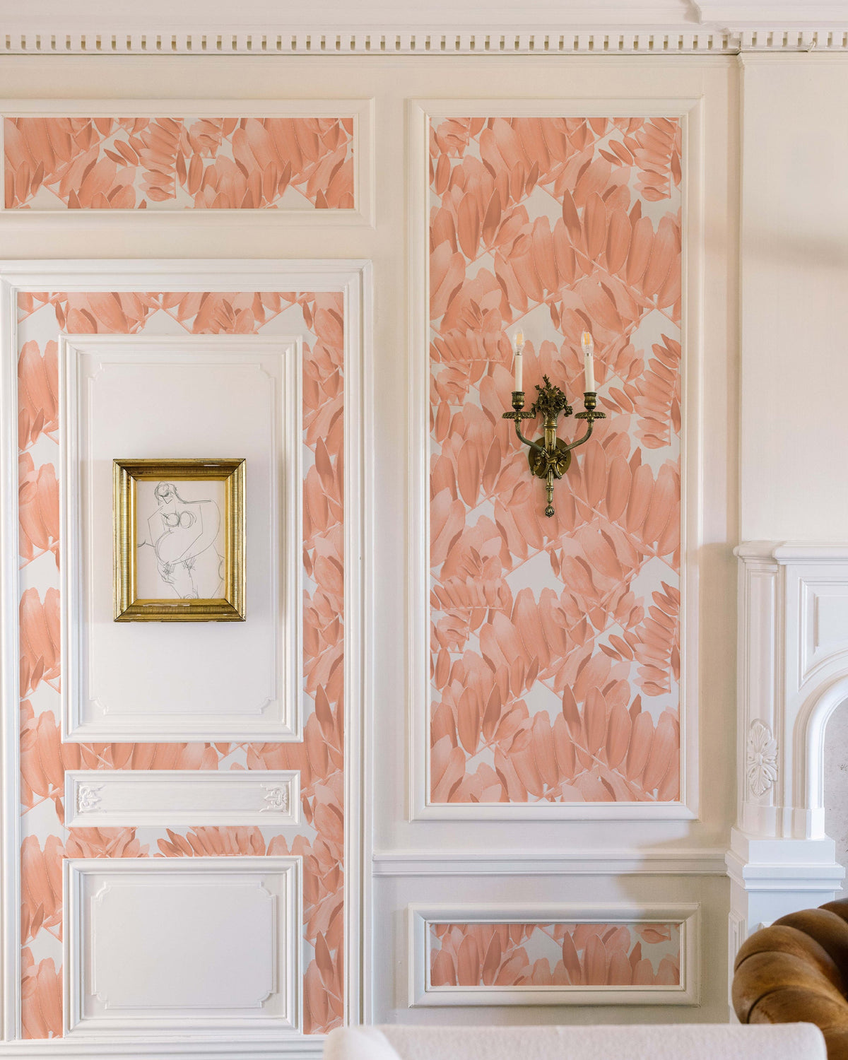 Saharan Sunset Wallpaper in Coral color - pattern number KK735_KH300 - by Katie Kime in the collection