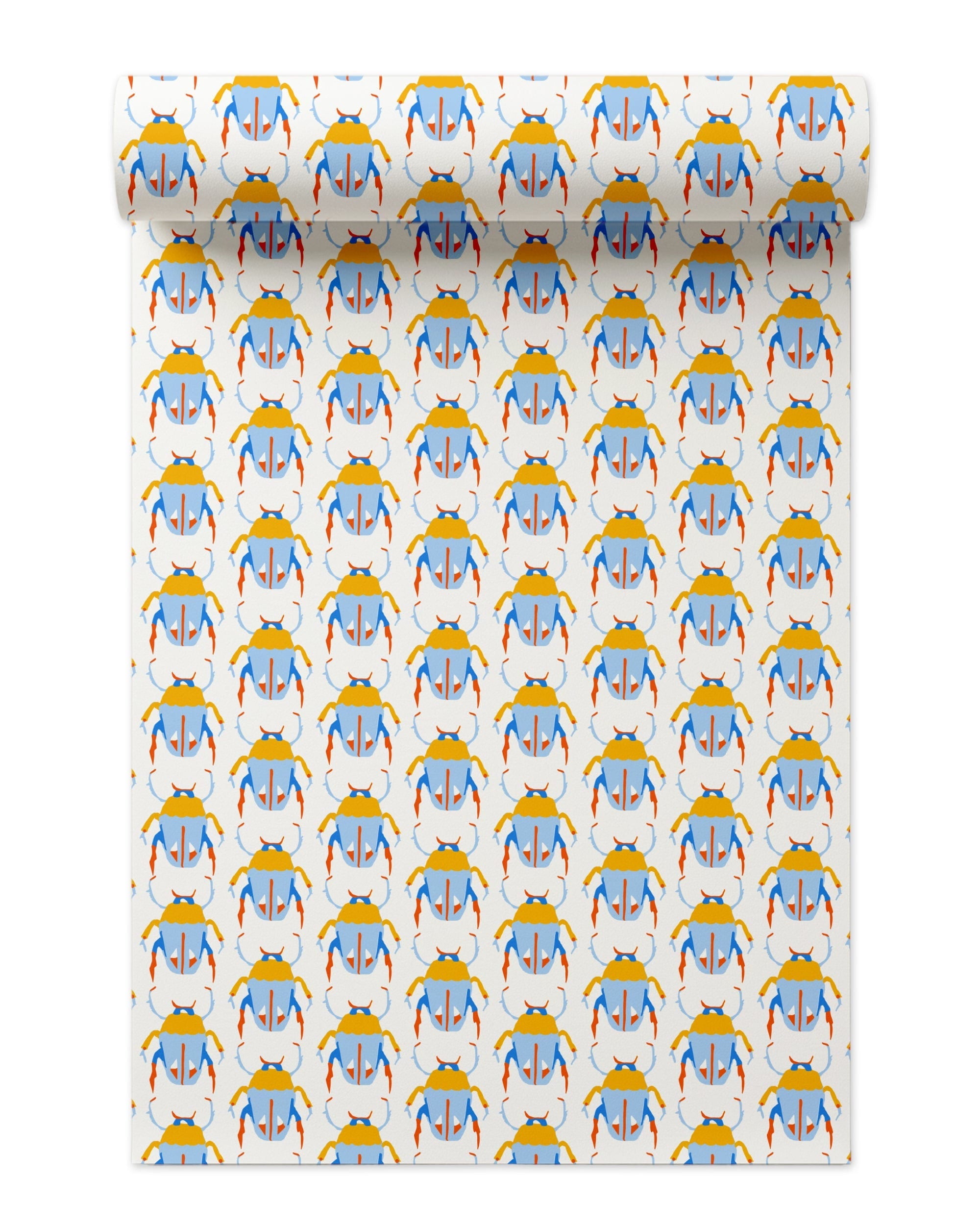 Scarab Wallpaper in blue color - pattern number KK17048_Blue_KH300 - by Katie Kime in the collection