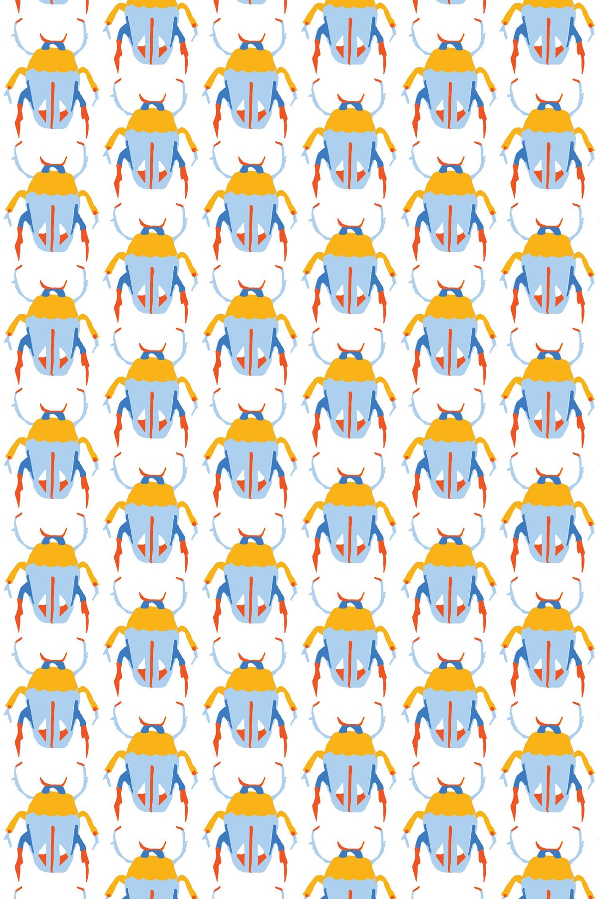 Scarab Wallpaper in Blue color - pattern number KK17048_Blue_KH300 - by Katie Kime in the collection