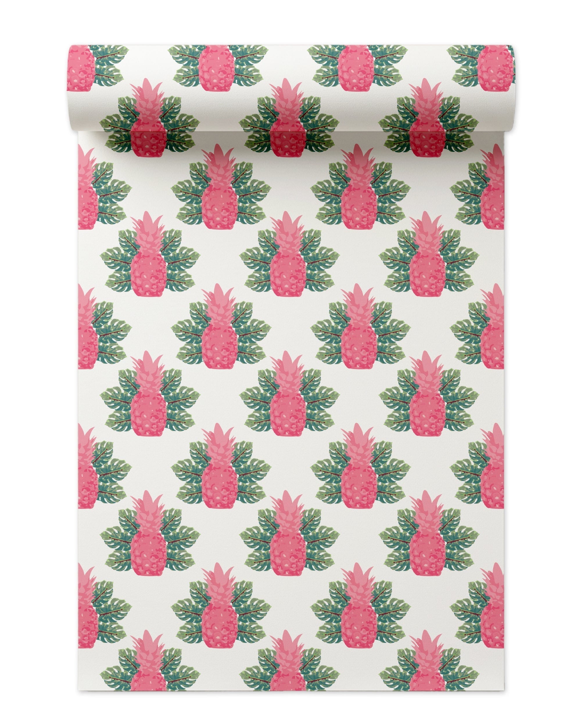 Spring Pineapples Peel and Stick Wallpaper in Pink color - pattern number KK17019_KH306 - by Katie Kime in the collection