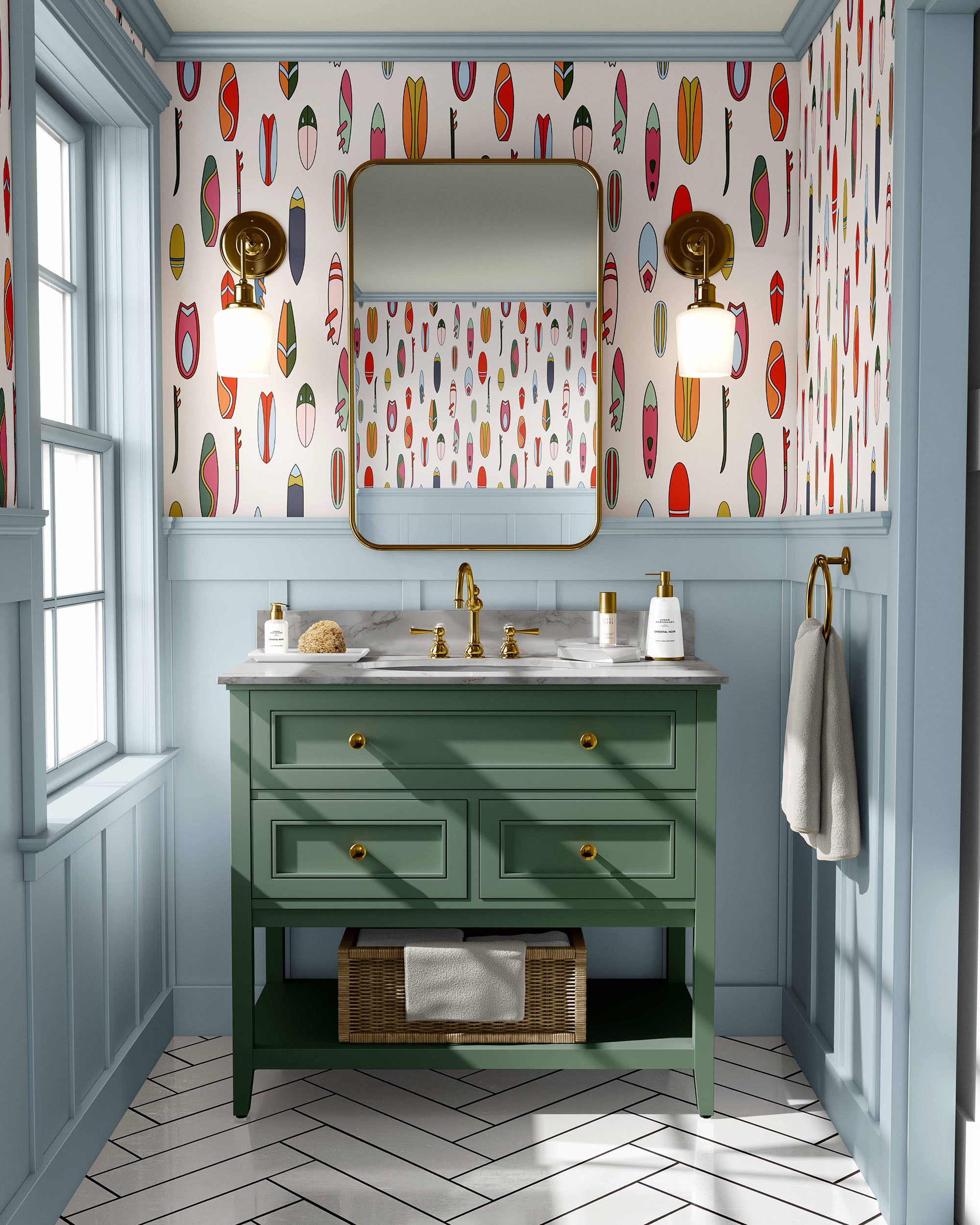 Surfrider Wallpaper in Multi color - pattern number KK791_Multi_KH300 - by Katie Kime in the collection