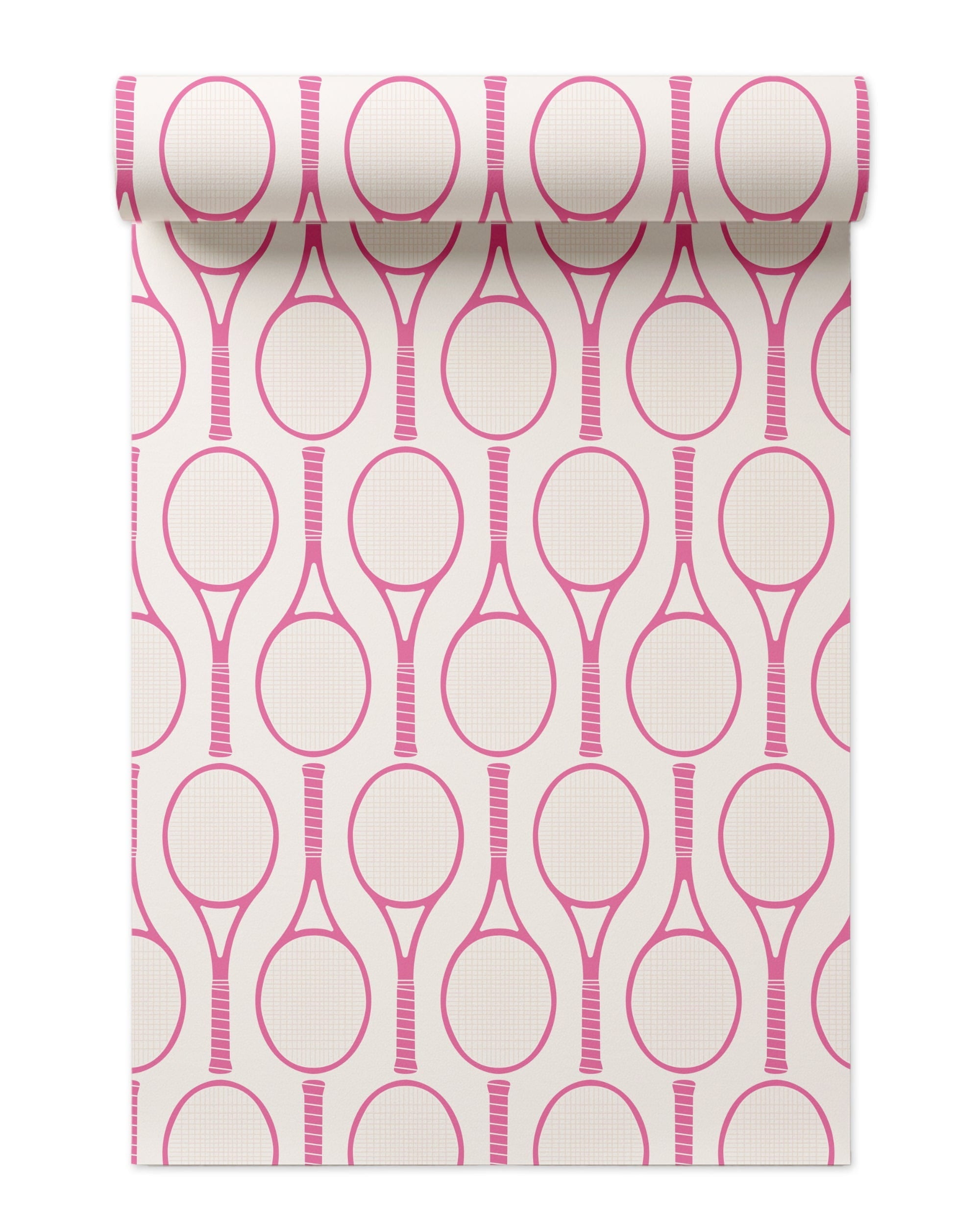 Tennis Time Peel and Stick Wallpaper in pink color - pattern number KK727_Pink_KH306 - by Katie Kime in the collection