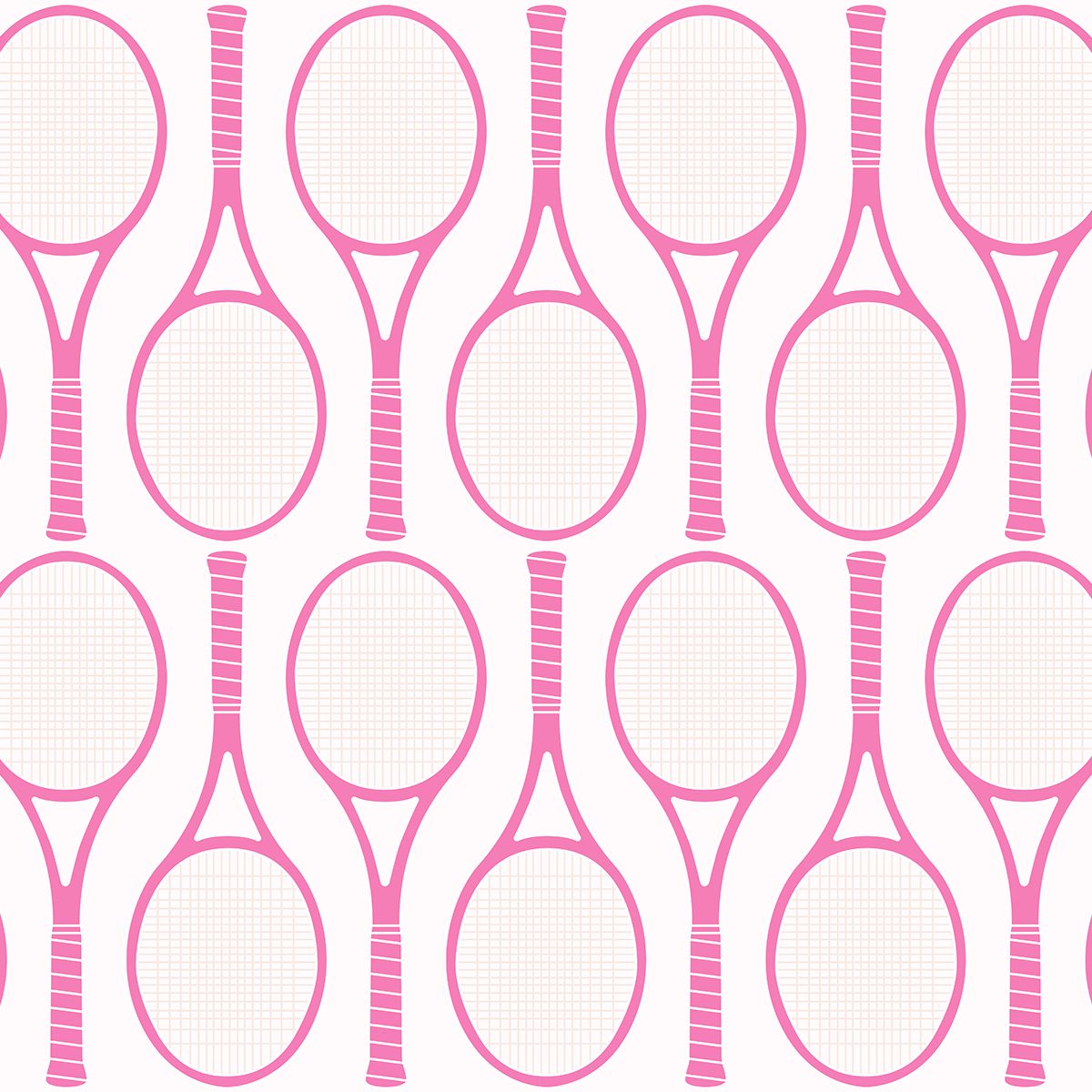 Tennis Time Peel and Stick Wallpaper in pink color - pattern number KK727_Pink_KH306 - by Katie Kime in the collection