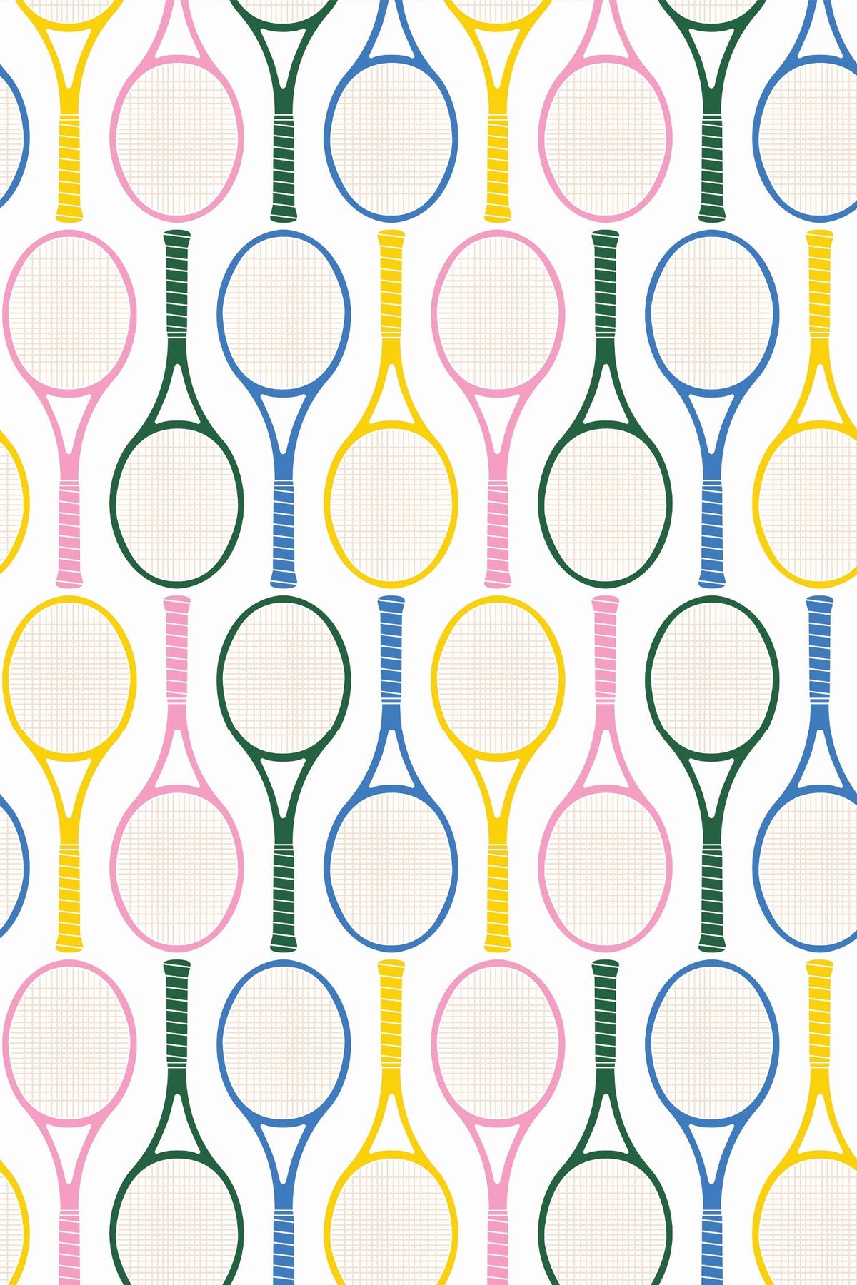 Tennis Time Wallpaper in Multi color - pattern number KK727_Multi_KH300 - by Katie Kime in the collection