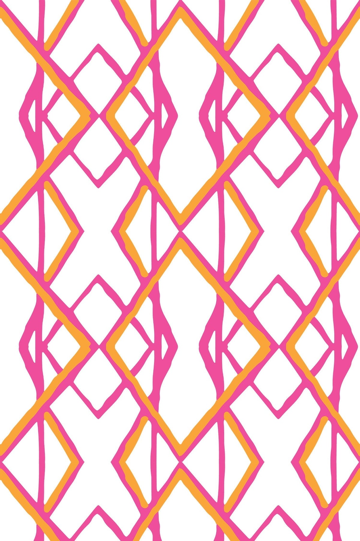 Through the Looking Glass Wallpaper in Pink Orange color - pattern number KK17012_Pink_Orange_KH300 - by Katie Kime in the collection