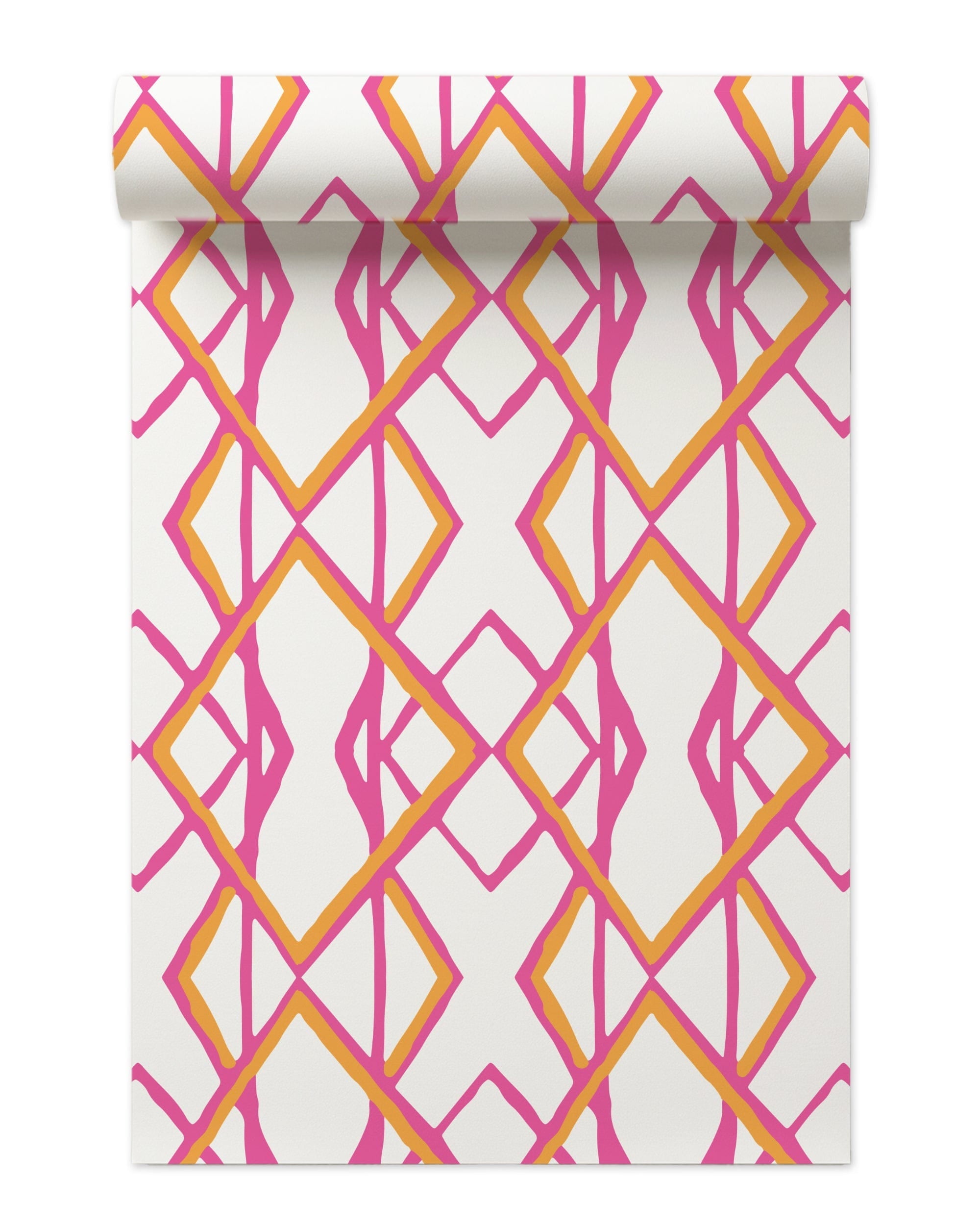 Through the Looking Glass Wallpaper in pink orange color - pattern number KK17012_Pink_Orange_KH300 - by Katie Kime in the collection