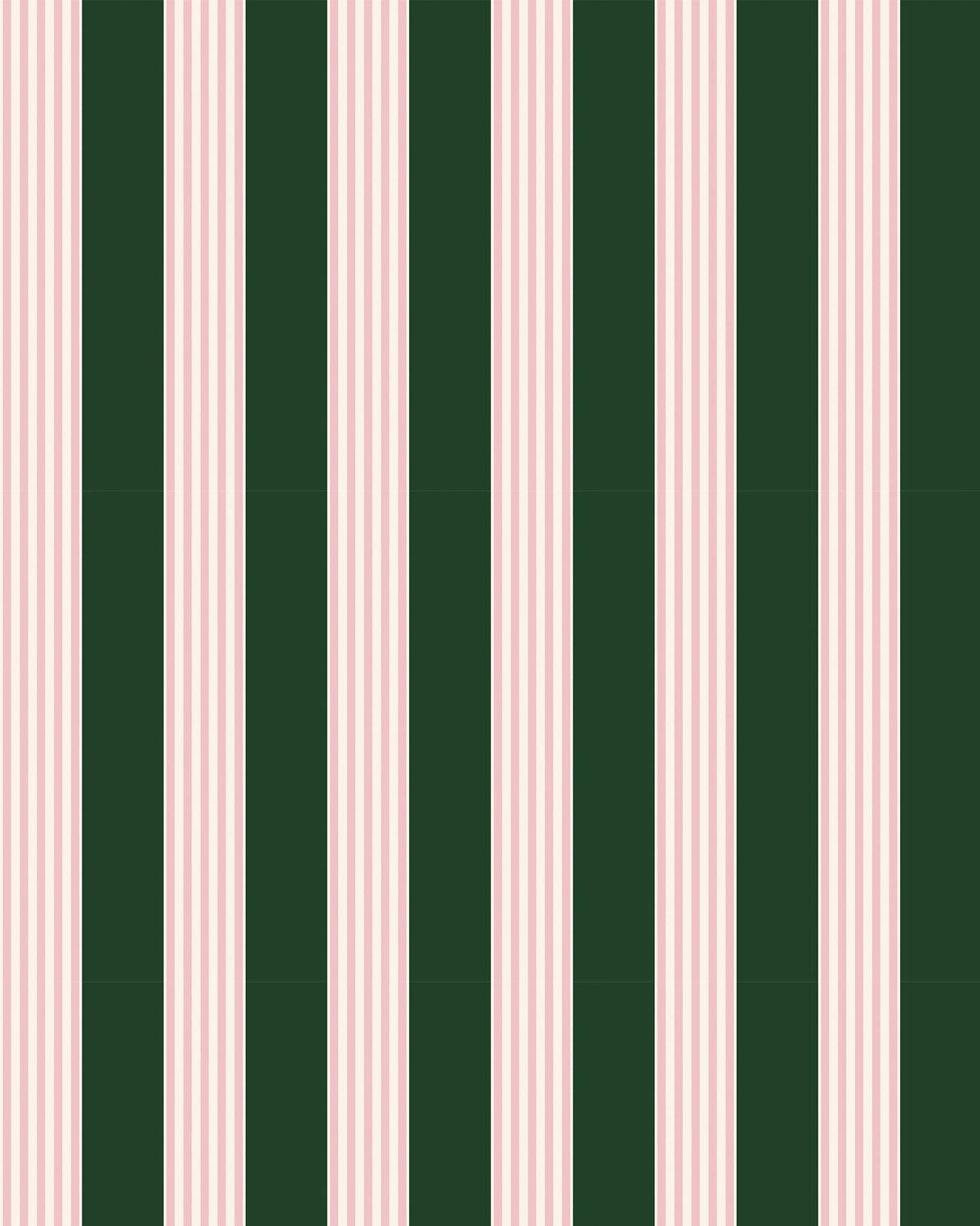 Vineyard Rows Peel and Stick Wallpaper in Pink color - pattern number KK858_Pink_Hunter_KH306 - by Katie Kime in the collection