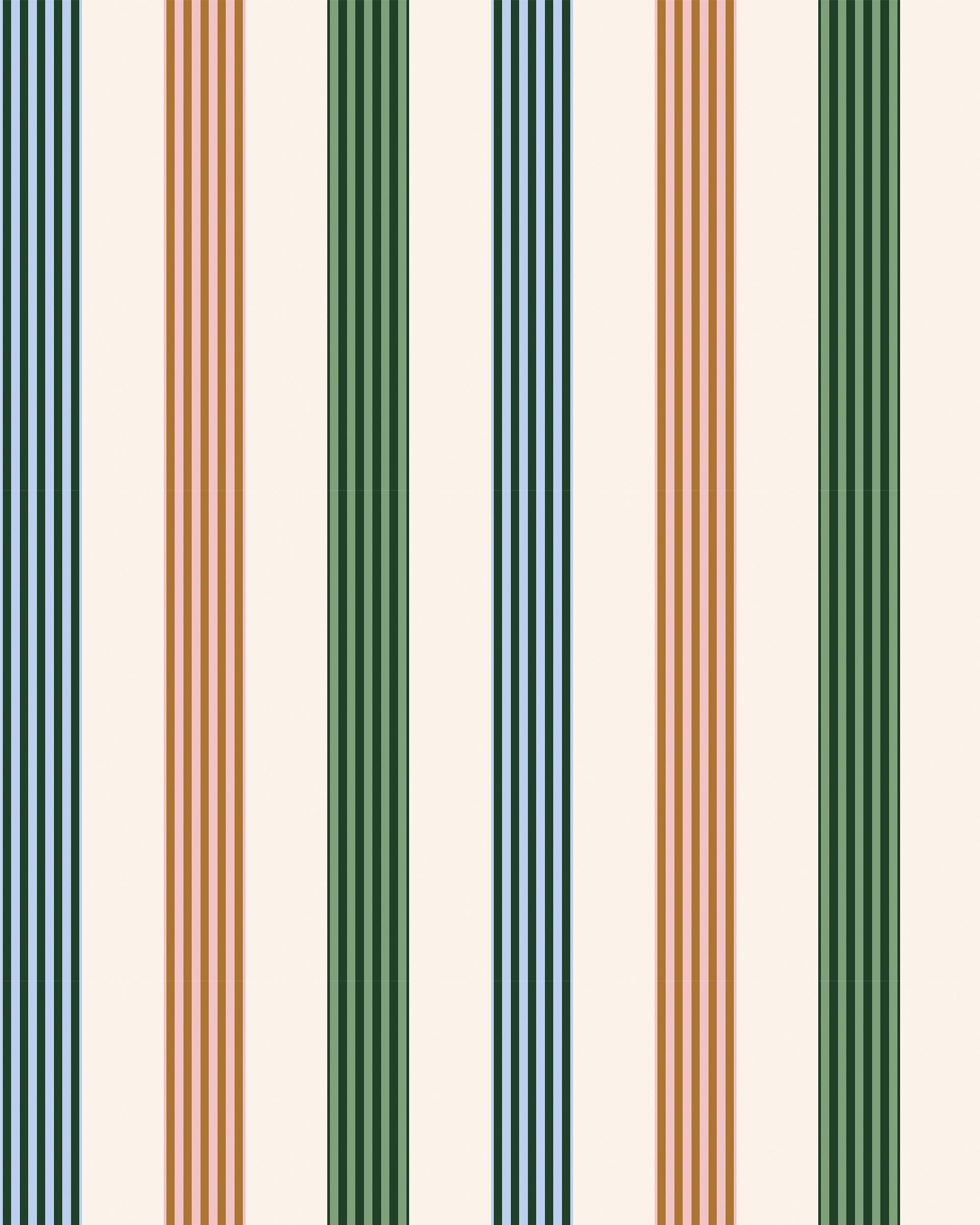 Vineyard Rows Peel and Stick Wallpaper in White color - pattern number KK858_White_KH306 - by Katie Kime in the collection