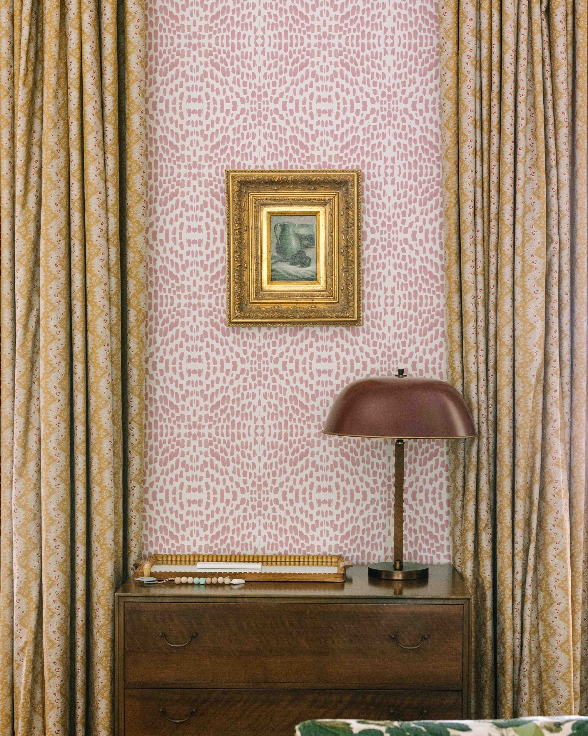 Watermarks Wallpaper in Pink color - pattern number KK17056_Pink_KH300 - by Katie Kime in the collection