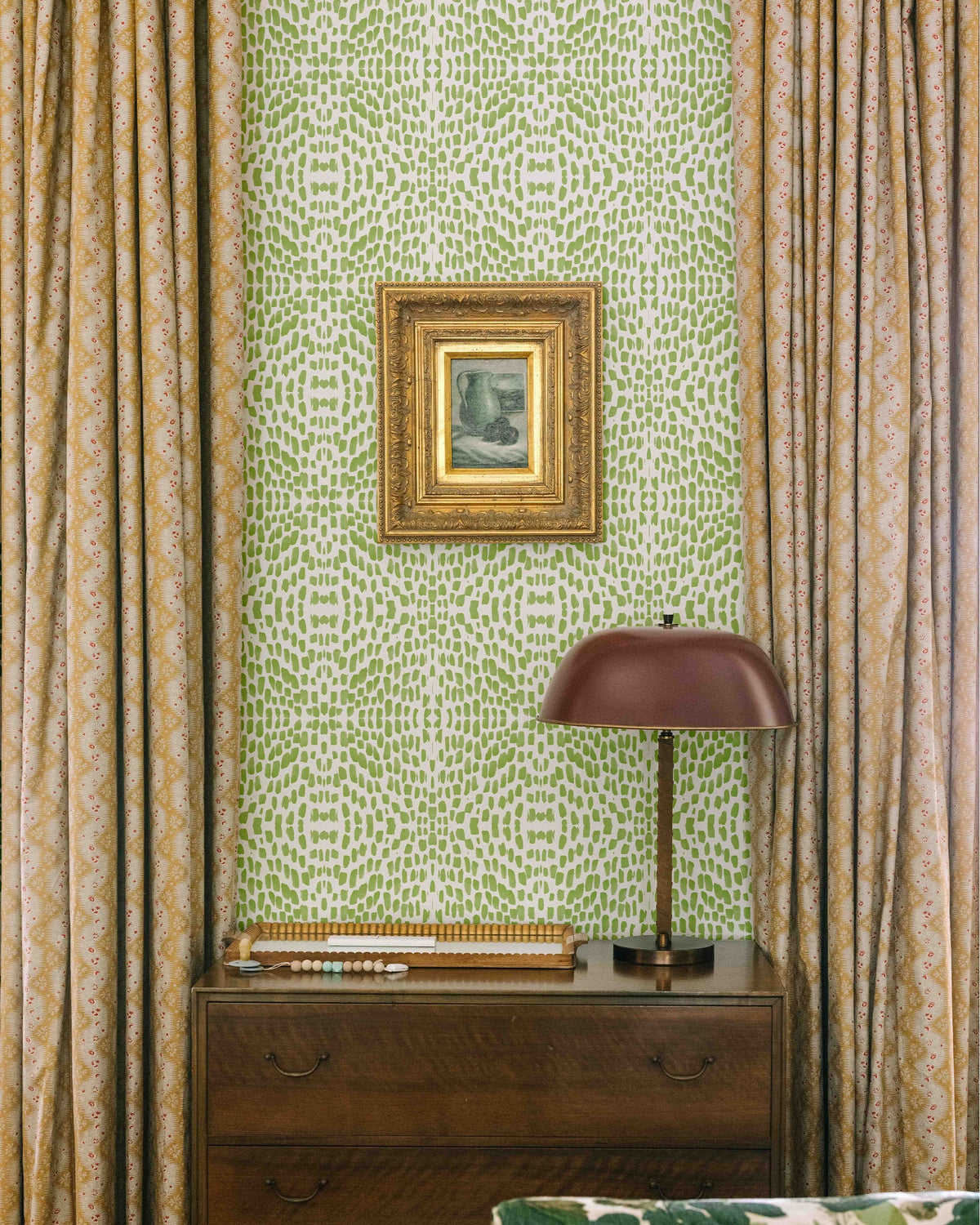 Watermarks Wallpaper in Green color - pattern number KK17056_Green_KH300 - by Katie Kime in the collection