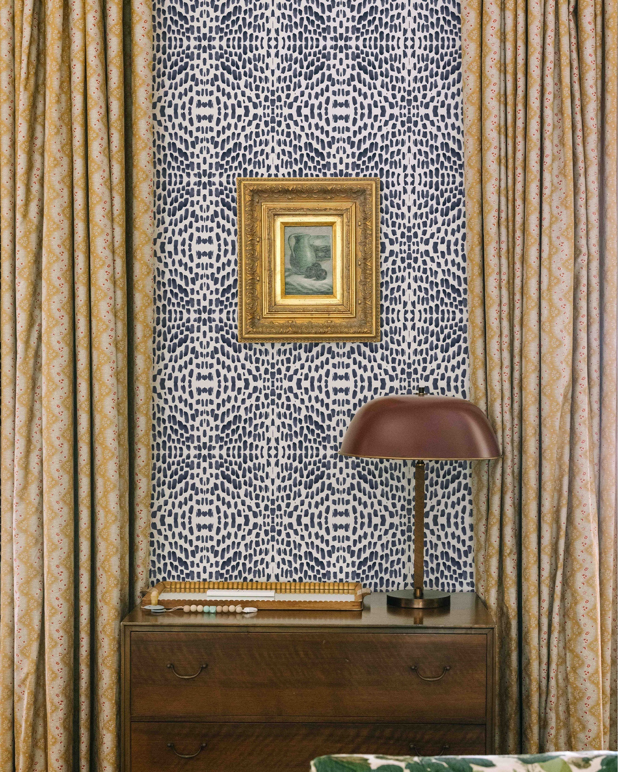 Watermarks Wallpaper in Navy color - pattern number KK17056_Navy_KH300 - by Katie Kime in the collection