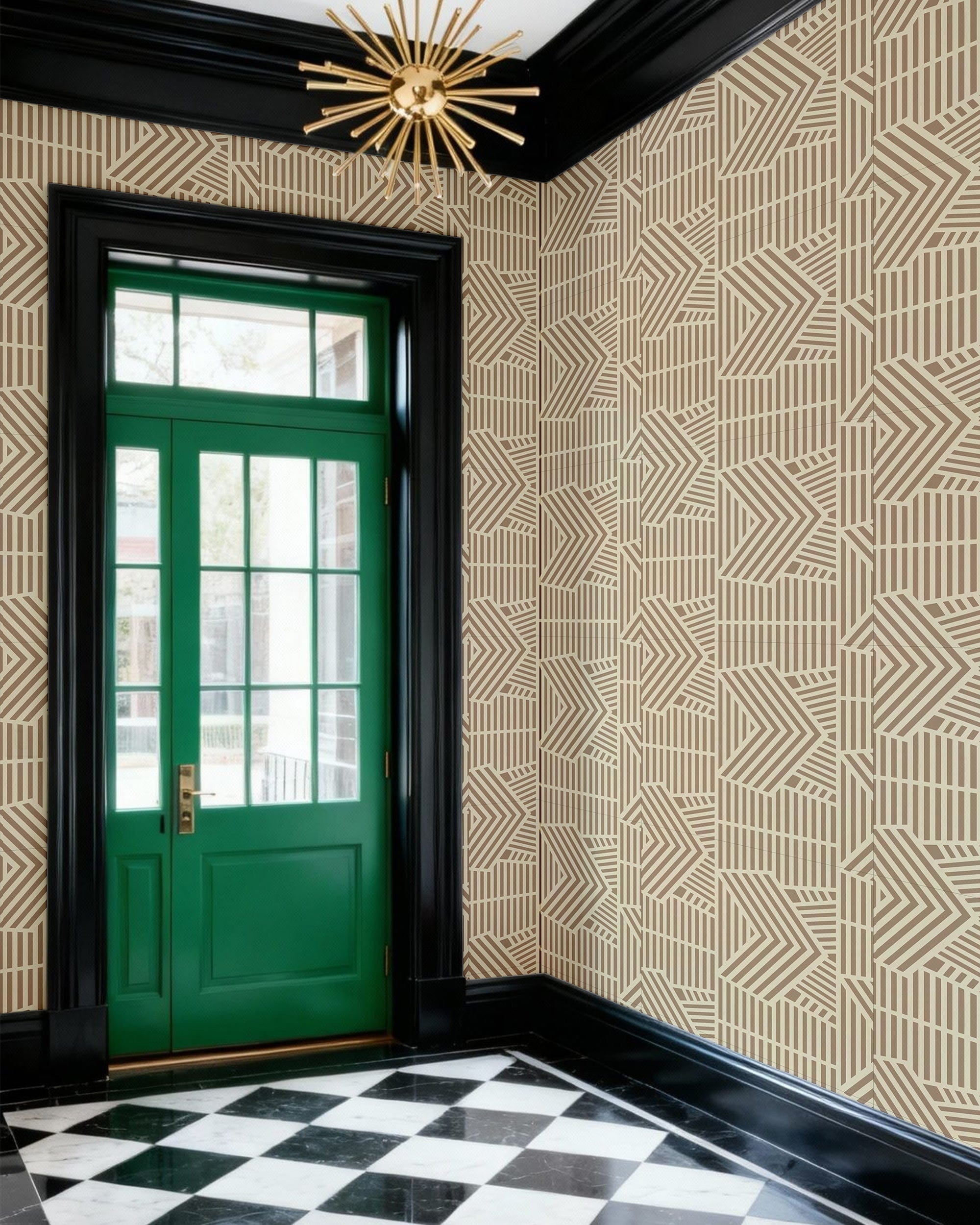 Wayfinder Wallpaper in Sandal color - pattern number KK745_Sandal_KH300 - by Katie Kime in the collection