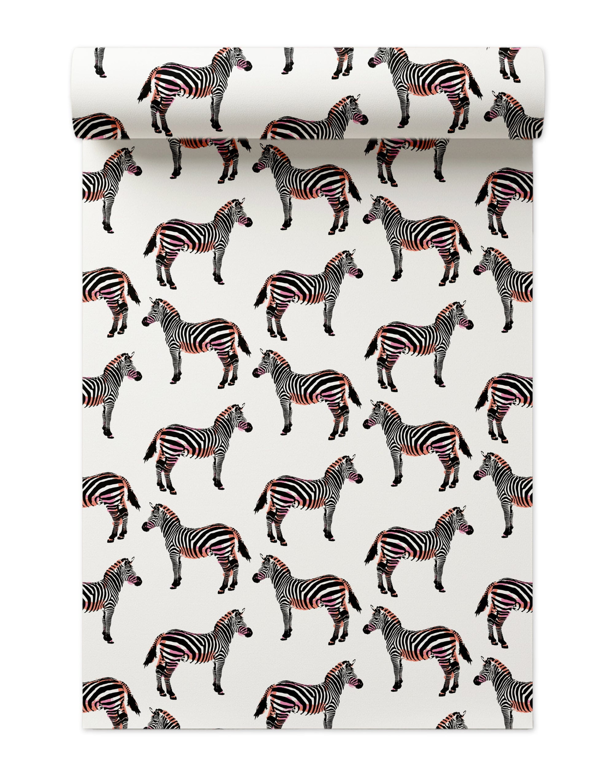 Zebras Peel and Stick Wallpaper in Black color - pattern number KK734_Black_KH306 - by Katie Kime in the collection