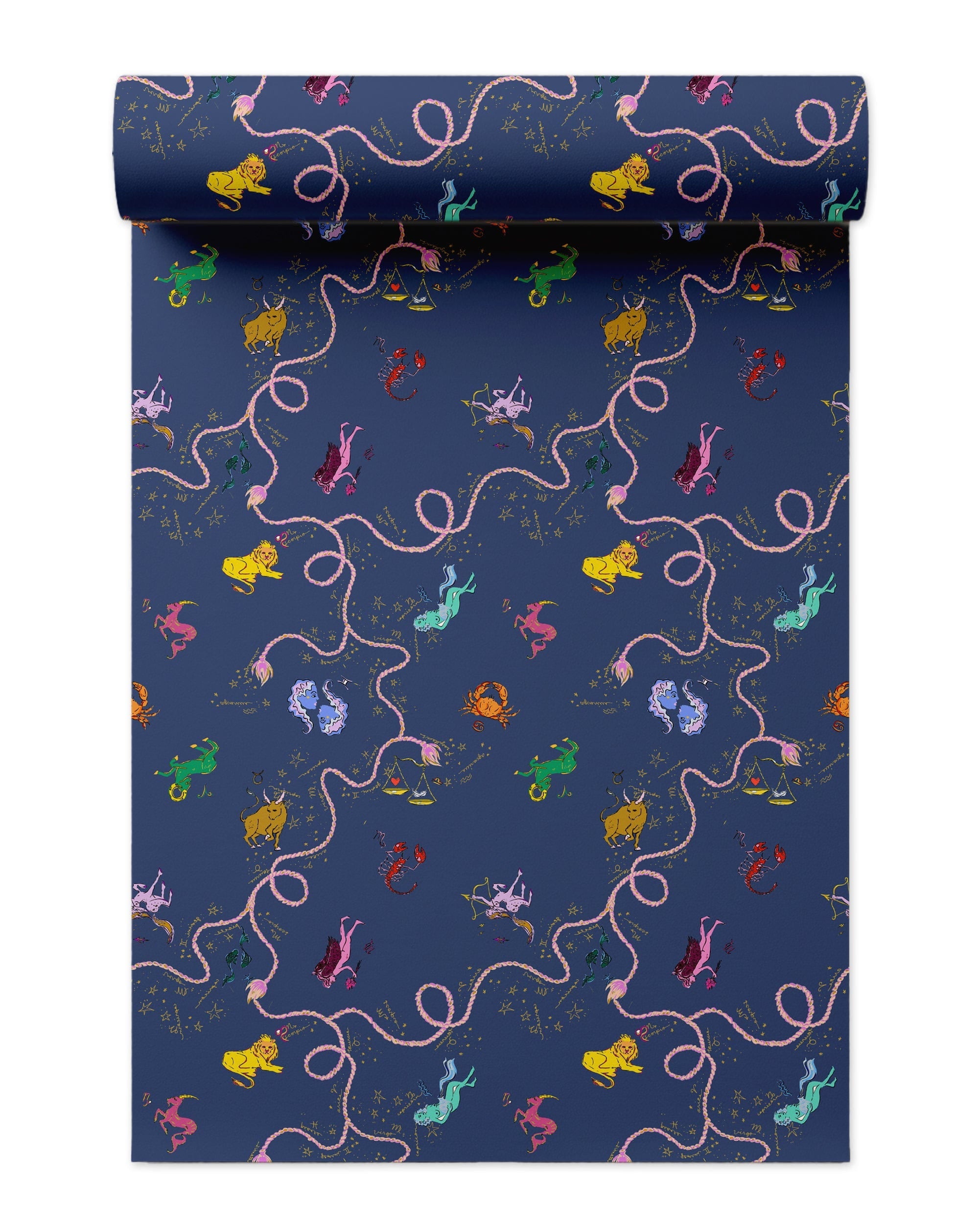 Zodiac Peel and Stick Wallpaper in navy color - pattern number KK787_Navy_KH306 - by Katie Kime in the collection