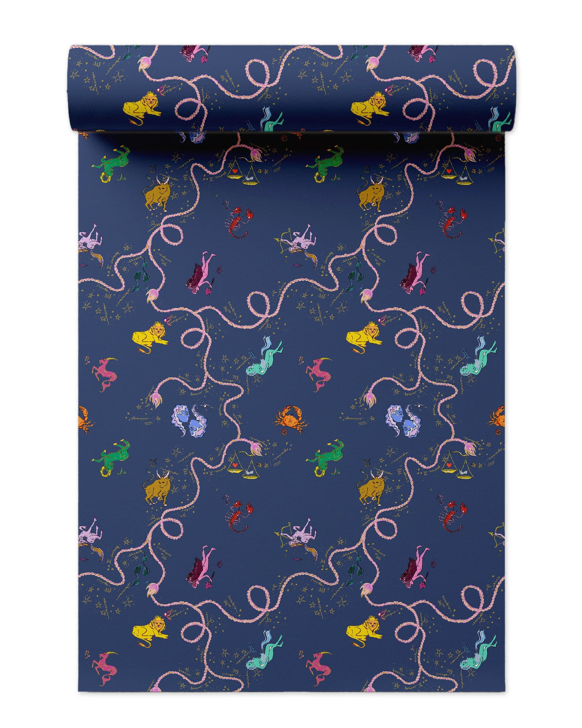 Zodiac Peel and Stick Wallpaper in Navy color - pattern number KK787_Navy_KH306 - by Katie Kime in the collection
