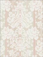 Damask Floral Stripes Wallpaper CA80506 by Seabrook Wallpaper for sale at Wallpapers To Go