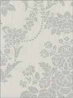 Floral Bouquets Damask Wallpaper CS40307 by Seabrook Platinum Series Wallpaper for sale at Wallpapers To Go