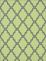 Stanbury Trellis Navy on Green Wallpaper T35116 by Thibaut Wallpaper for sale at Wallpapers To Go