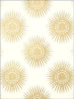 Bahia Metallic Gold on Cream Wallpaper T35143 by Thibaut Wallpaper for sale at Wallpapers To Go
