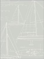 Yacht Blueprint Wallpaper YC61307 by Wallquest Wallpaper for sale at Wallpapers To Go