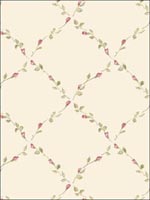 Trellis Floral Wallpaper PP27727 by Norwall Wallpaper for sale at Wallpapers To Go