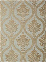 Clessidra Damask Pewter on Gray Wallpaper T89160 by Thibaut Wallpaper for sale at Wallpapers To Go