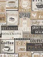 Coffee Kitchen Signs Wallpaper G12298 by Galerie Wallpaper for sale at Wallpapers To Go
