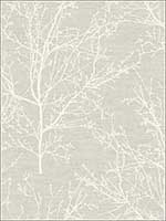 Metallic Trees Branches Linen Look Textured Wallpaper OY34002 by Paper and Ink Wallpaper for sale at Wallpapers To Go