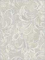 Leaf Scroll Plaster Metallic Wallpaper 2010108 by Seabrook Wallpaper for sale at Wallpapers To Go