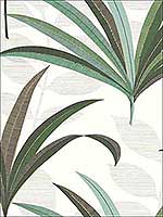 El Morocco Palm White Off White Wallpaper CA1553 by Antonina Vella Wallpaper for sale at Wallpapers To Go