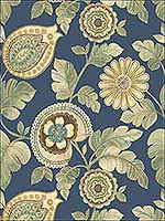 Calypso Paisley Leaf Champlain Rosemary Wallpaper RY31212 by Seabrook Wallpaper for sale at Wallpapers To Go