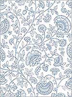Paisley Trail Blue Bell Wallpaper NW36802 by NextWall Wallpaper for sale at Wallpapers To Go