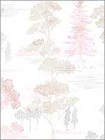 Forest Pink Beige Lavender Wallpaper FW36830 by Patton Norwall Wallpaper for sale at Wallpapers To Go