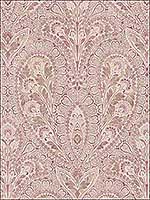 Ornamental Black Plum Pink Wallpaper AF37727 by Patton Norwall Wallpaper for sale at Wallpapers To Go