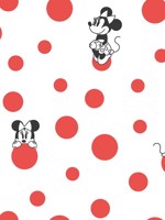 Disney Minnie Mouse Dots Red Wallpaper DI1029 by York Wallpaper for sale at Wallpapers To Go