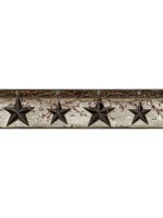 Ennis Black Rustic Barn Star Border 312344601 by Chesapeake Wallpaper for sale at Wallpapers To Go